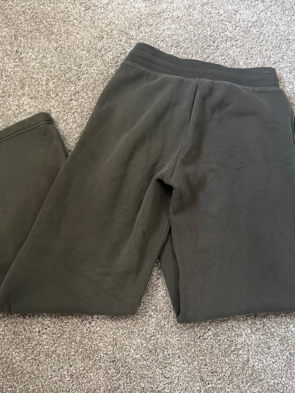 Aritzia Olive Green Cozy Sweatfleece Boyfriend Wide Leg Sweatpant Size XS - Picture 6 of 6